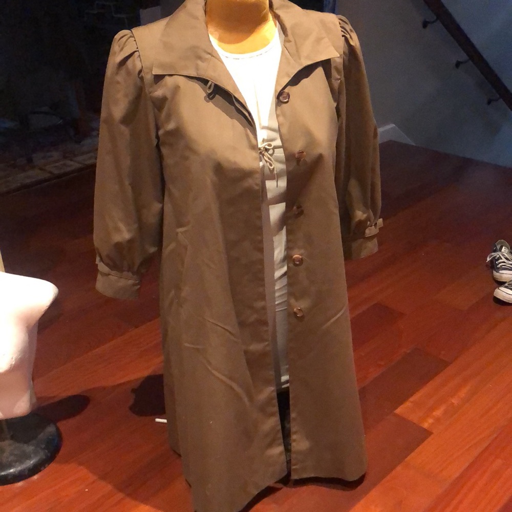 Rain Ramblers Raincoat/Overcoat Maxi Length Zippered Liner Inside Size 8